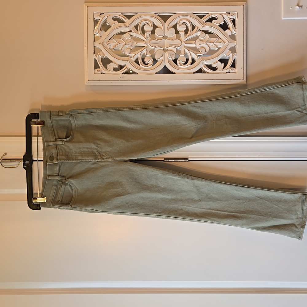 MOTHER High-Rise Olive Green Straight Jeans - Picture 7 of 15
